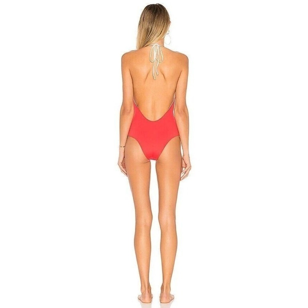 NWT Anthropologie Tavik Swimwear Chase One Piece Color Block Reversible Swimsuit - Picture 2 of 9